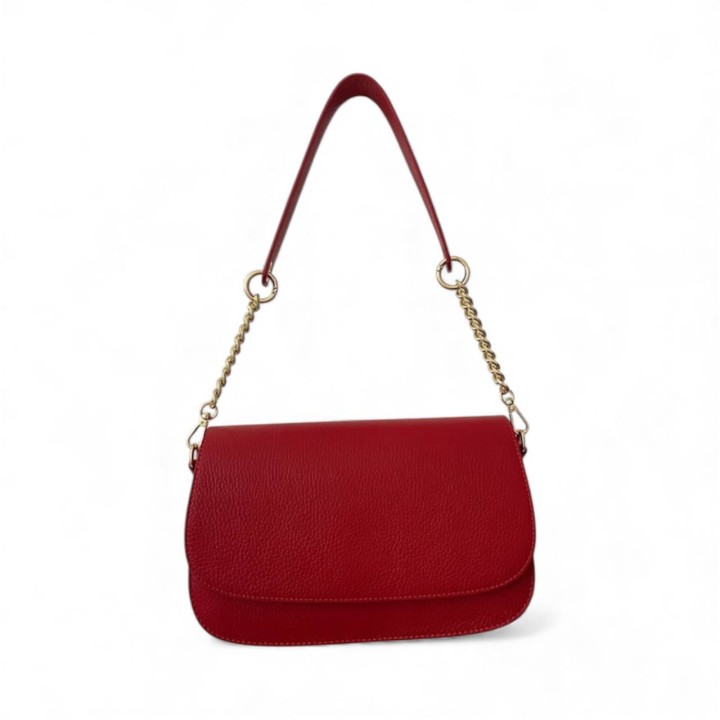 Borsa Clarissa I Borsa a Spalla in Pelle Martellata I Made In Italy