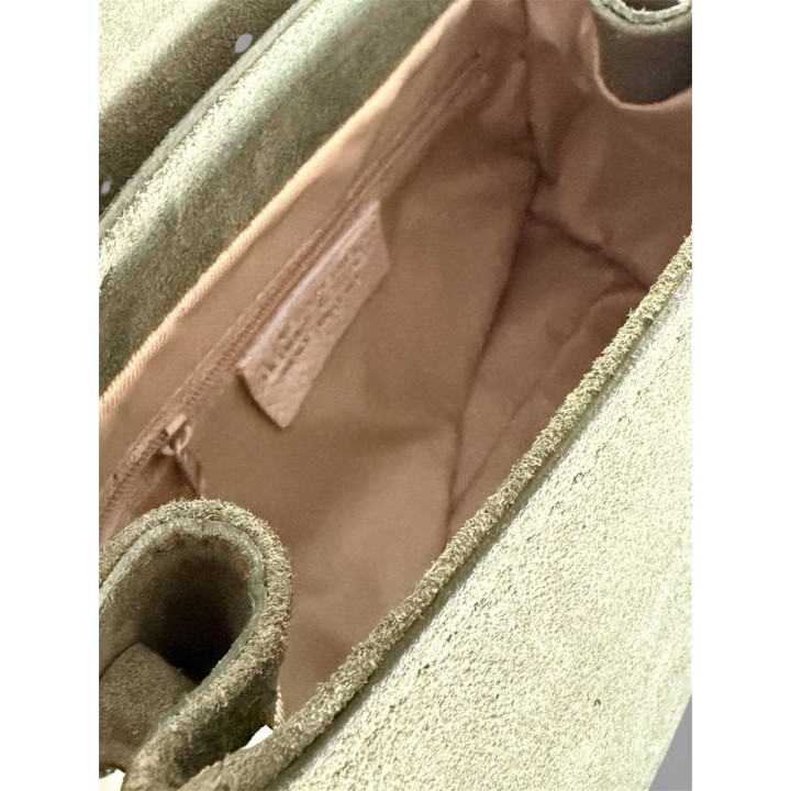 Borsa Alice I Borsa a Tracolla-Mano in Suede I Artigianale Italiana I Made in Italy I Foren Leather