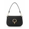 Borsa Elegante in Pelle Nera – Tracolla Regolabile e Dettagli Oro