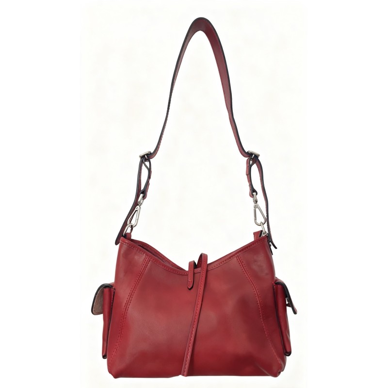 Borsa a Spalla in Pelle conciata al Vegetale- Made In Italy Borsa a Spalla in Pelle conciata al Vegetale- Made In Italy