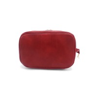 Beauty Case in Vera Pelle Conciata al Vegetale Rosso – Made in Italy