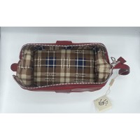 Beauty Case in Vera Pelle Conciata al Vegetale Rosso – Made in Italy