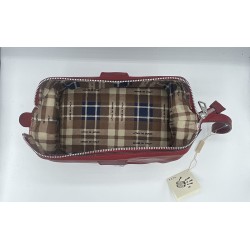 Beauty Case in Vera Pelle Conciata al Vegetale Rosso – Made in Italy