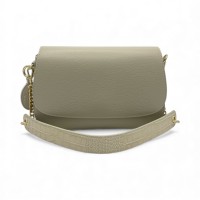 Borsa a Spalla In pelle Rossa Con Tracolla In Catena e In Pelle Effetto Cocco