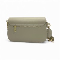 Borsa a Spalla In pelle Rossa Con Tracolla In Catena e In Pelle Effetto Cocco