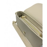 Borsa a Spalla In pelle Rossa Con Tracolla In Catena e In Pelle Effetto Cocco