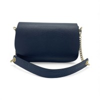 Borsa a Spalla In pelle Rossa Con Tracolla In Catena e In Pelle Effetto Cocco