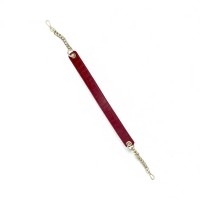 Borsa a Spalla In pelle Rossa Con Tracolla In Catena e In Pelle Effetto Cocco