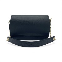 Borsa a Spalla In pelle Rossa Con Tracolla In Catena e In Pelle Effetto Cocco