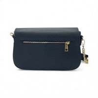 Borsa a Spalla In pelle Rossa Con Tracolla In Catena e In Pelle Effetto Cocco