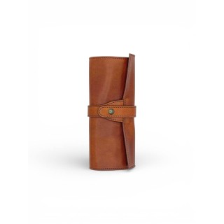 Portapennelli in Pelle Conciata al Vegetale  I Fatto a mano in Toscana | Made in Italy I Floren Leather