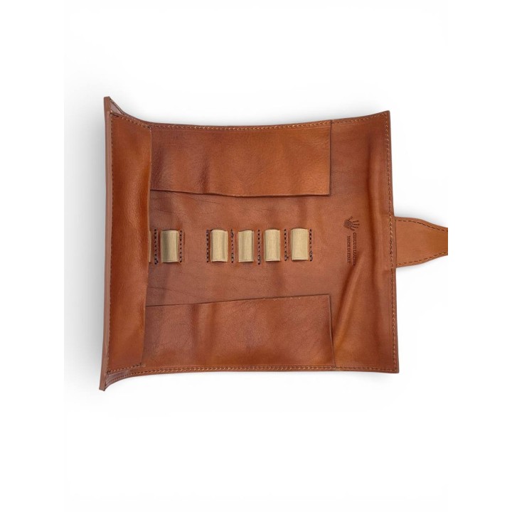 Portapennelli in Pelle Conciata al Vegetale  I Fatto a mano in Toscana | Made in Italy I Floren Leather
