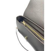 Borsa a Spalla In pelle Rossa Con Tracolla In Catena e In Pelle Effetto Cocco