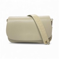 Borsa a Spalla In pelle Rossa Con Tracolla In Catena e In Pelle Effetto Cocco