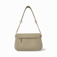 Borsa a Spalla In pelle Rossa Con Tracolla In Catena e In Pelle Effetto Cocco