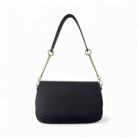 Borsa a Spalla In pelle Rossa Con Tracolla In Catena e In Pelle Effetto Cocco