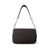 Borsa a Spalla In pelle Rossa Con Tracolla In Catena e In Pelle Effetto Cocco