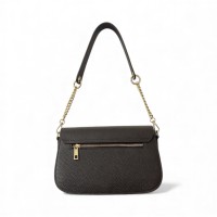 Borsa a Spalla In pelle Rossa Con Tracolla In Catena e In Pelle Effetto Cocco