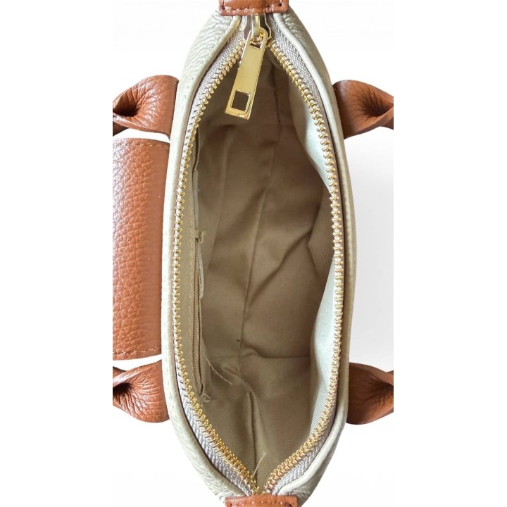 Borsa Dumpling I Borsa a Mano-Tracolla in Pelle Dollaro Artigianale Italiano I Made in Italy