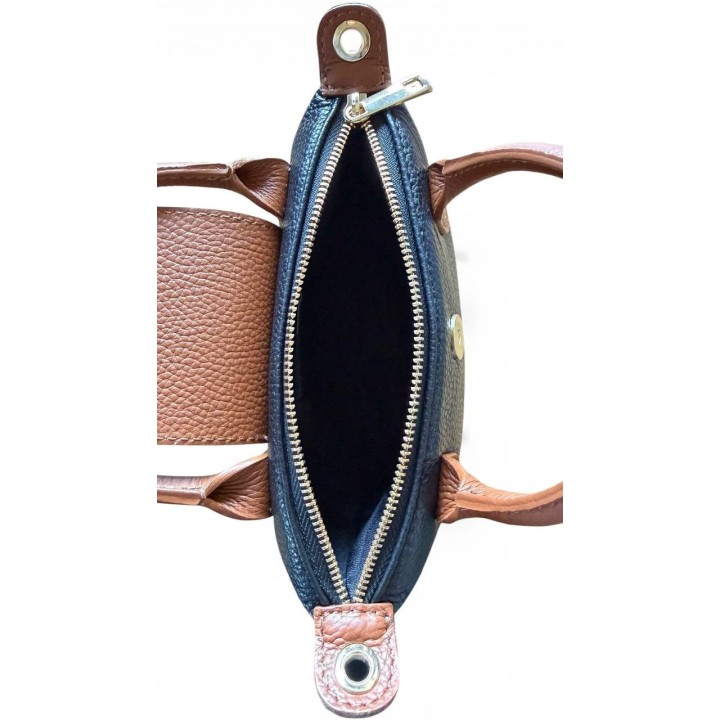Borsa Dumpling I Borsa a Mano-Tracolla in Pelle Dollaro Artigianale Italiano I Made in Italy