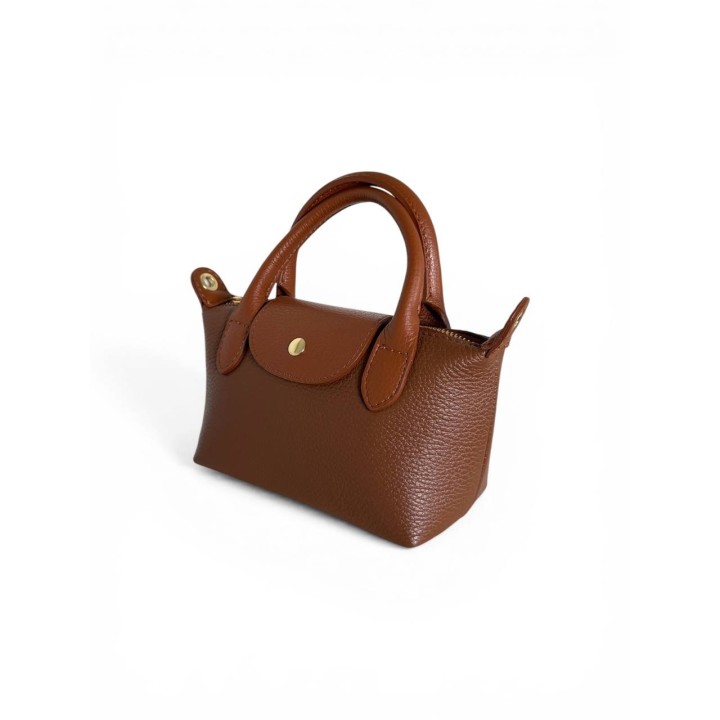 Borsa Dumpling I Borsa a Mano-Tracolla in Pelle Dollaro Artigianale Italiano I Made in Italy