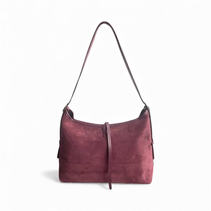 Borsa Nuvola I Borsa a Spalla in Pelle Camoscio Artigianale Italiano I Made in Italy