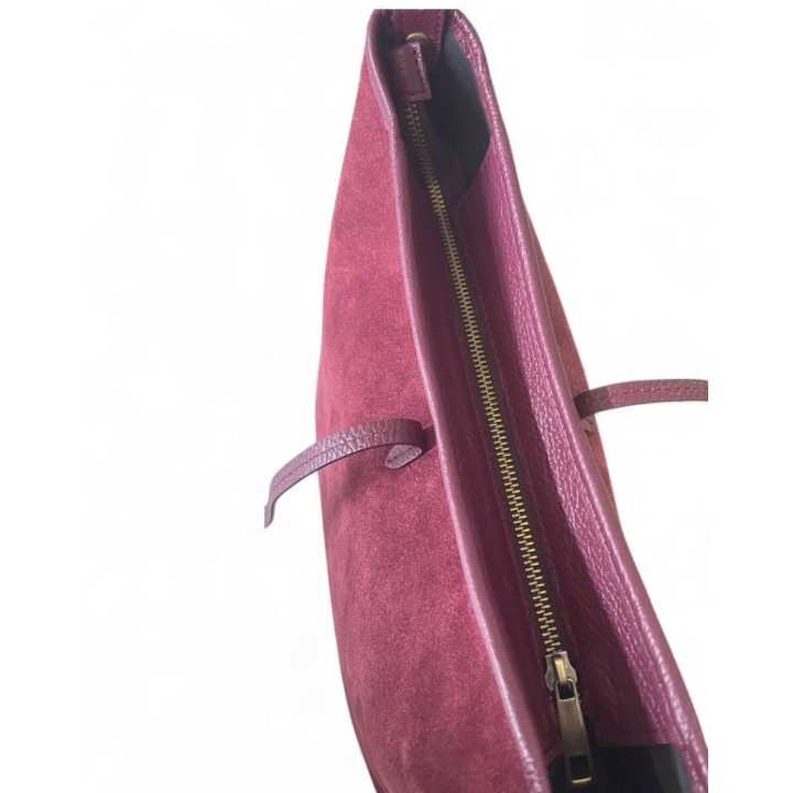 Borsa Nuvola I Borsa a Spalla in Pelle Camoscio Artigianale Italiano I Made in Italy