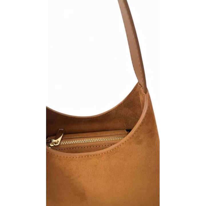 Borsa a Spalla-Tracolla I Borsa Essenza in Camoscio Artigianale Italiana I Made in Italy