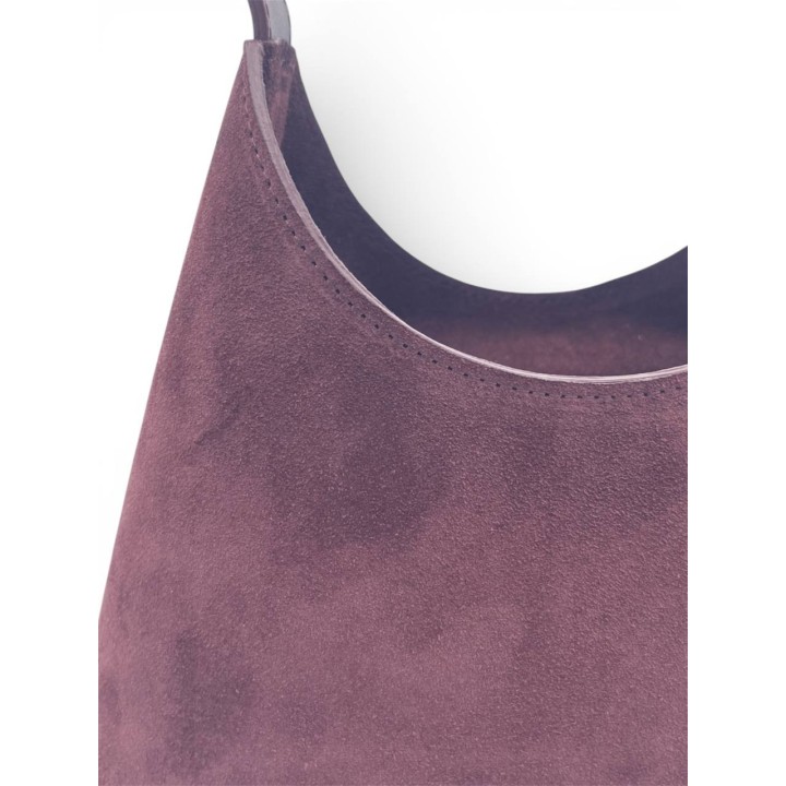 Borsa a Spalla-Tracolla I Borsa Essenza in Camoscio Artigianale Italiana I Made in Italy