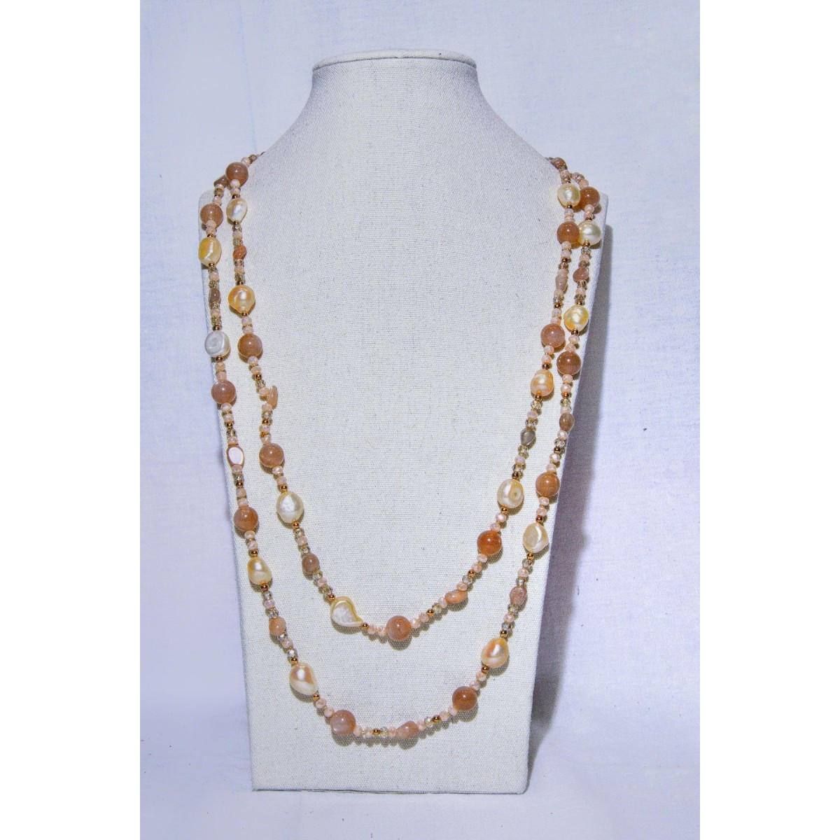 PINKISH RIVER PEARLS NECKLACE